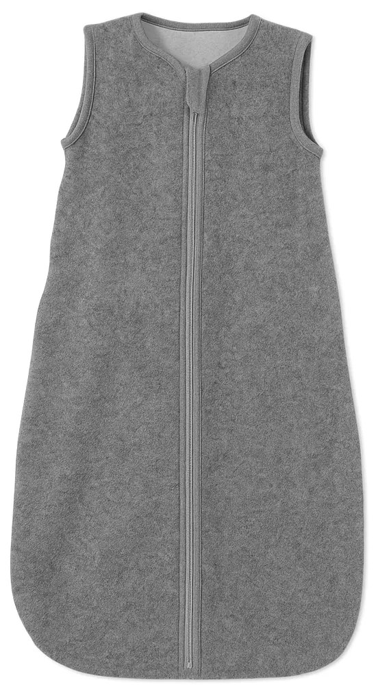 Sac de dormit pentru copii din lana flausata captusit cu bumbac 0-9 luni Kidizi gri, 2.5 tog