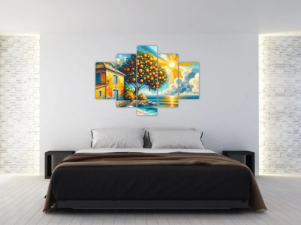 Tablou - Casă cu portocale I. (150x105 cm)