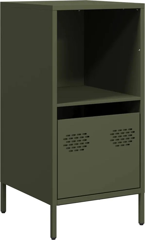 vidaXL Dulap, verde măsliniu, 35x39x73,5 cm, oțel laminat la rece