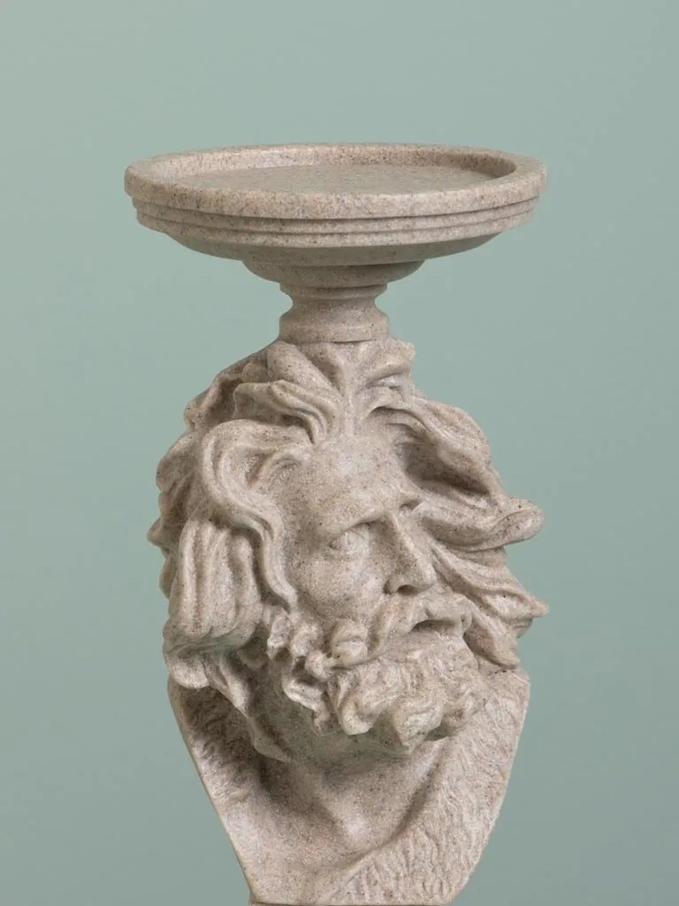 Suport lumanare din polirasină, „Antique Head”