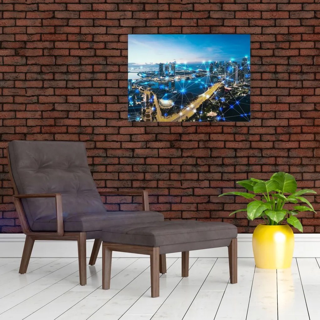 Tablou - Rețeaua orașului (70x50 cm)