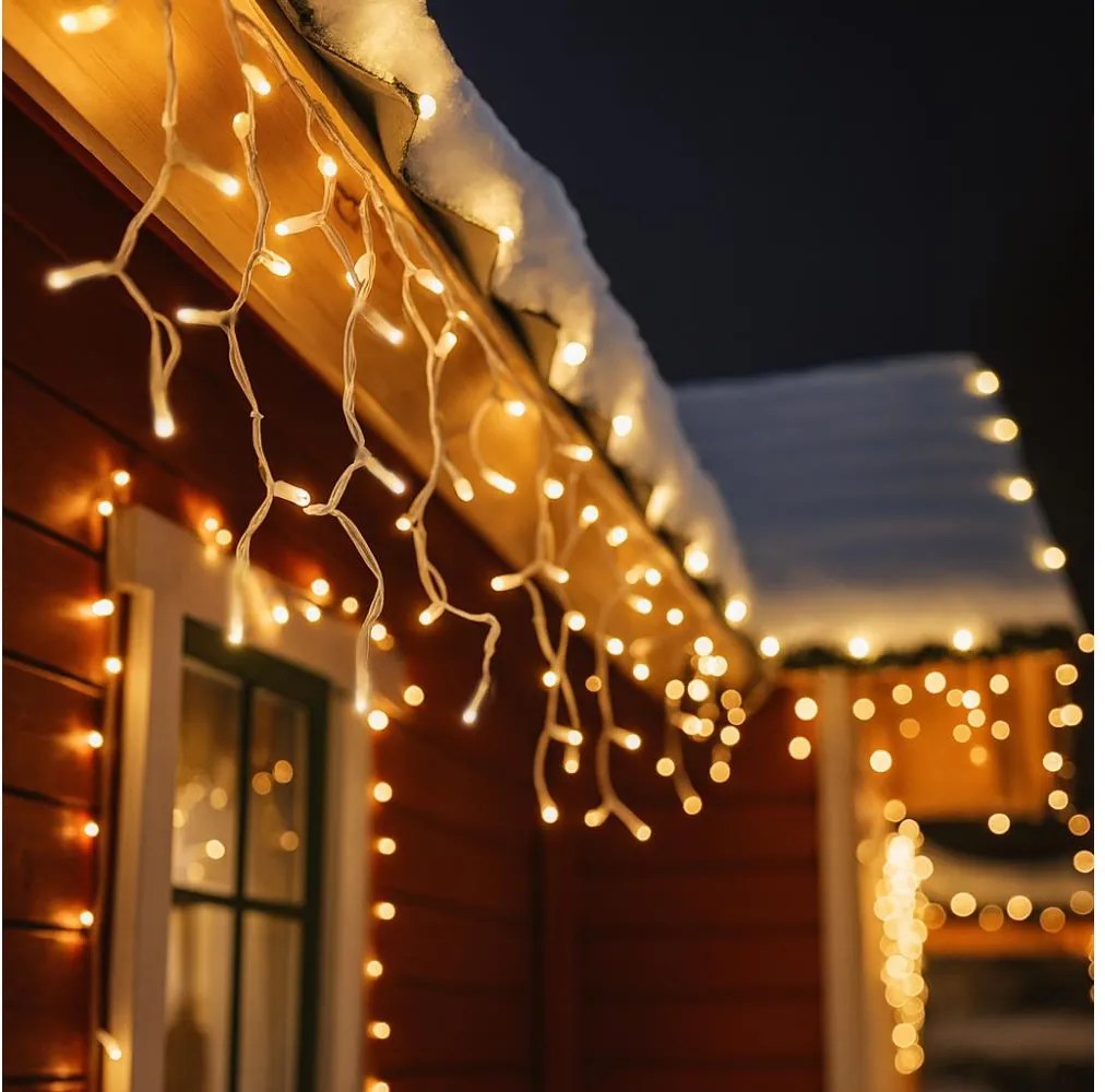 Brilagi - Ghirlandă LED de exterior 360xLED/8 funcții, 14 m, IP44, alb cald, tip țurțuri