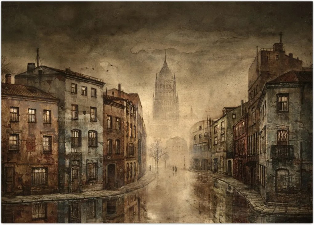 Tablou - Pictura orașului (70x50 cm)