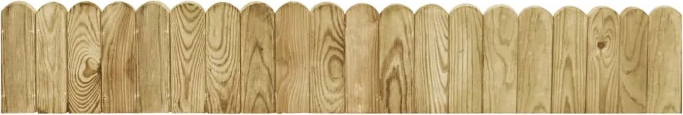 vidaXL Rolă de bordură, verde, 120 cm, lemn de pin tratat