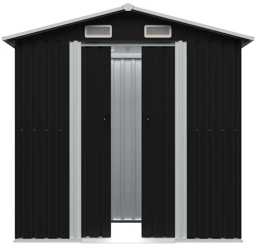 Magazie metalica de gradina antracit 204x132x186 cm otel