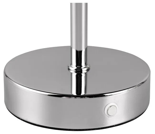 Veioză argintiu-lucios LED cu intensitate reglabilă (înălțime 30 cm) Jeff – Reality