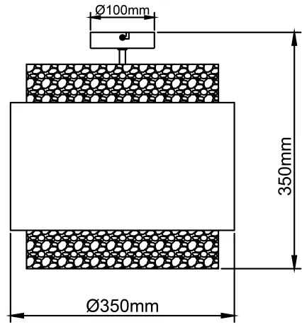 Plafonieră Brilliant WATERLILLY 2xE27/60W/230V d. 35 cm crem