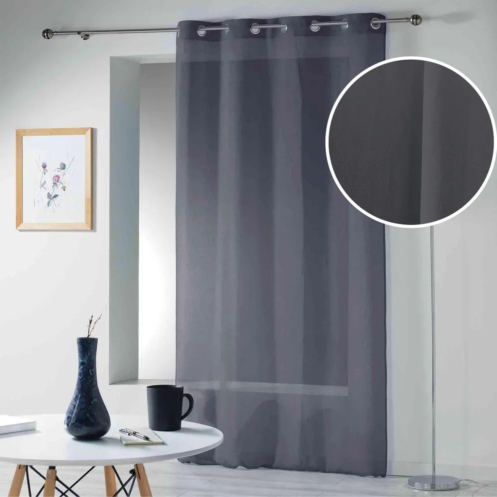 Perdea gri antracit 140x280 cm Telma – douceur d'intérieur