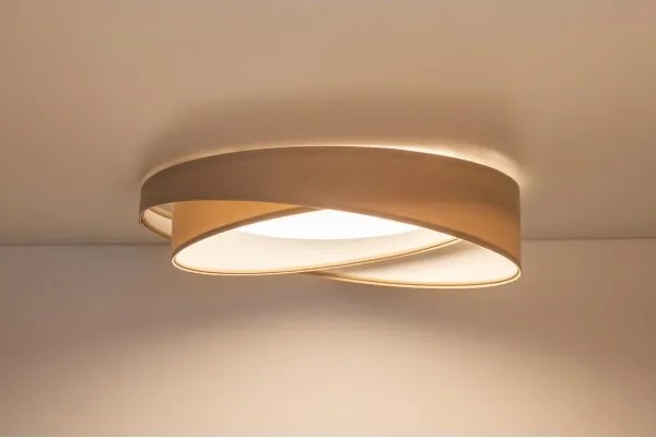 Plafonieră LED dimabilă SM. GALAXY M. LED/24W/230V Ø 55 cm bej/alb + telecomandă