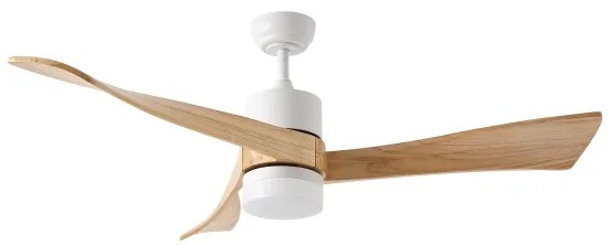 ZEVENTI - Ventilator de tavan LED NATURITO 18W/230V Wi‑Fi Tuya alb/stejar + telecomandă