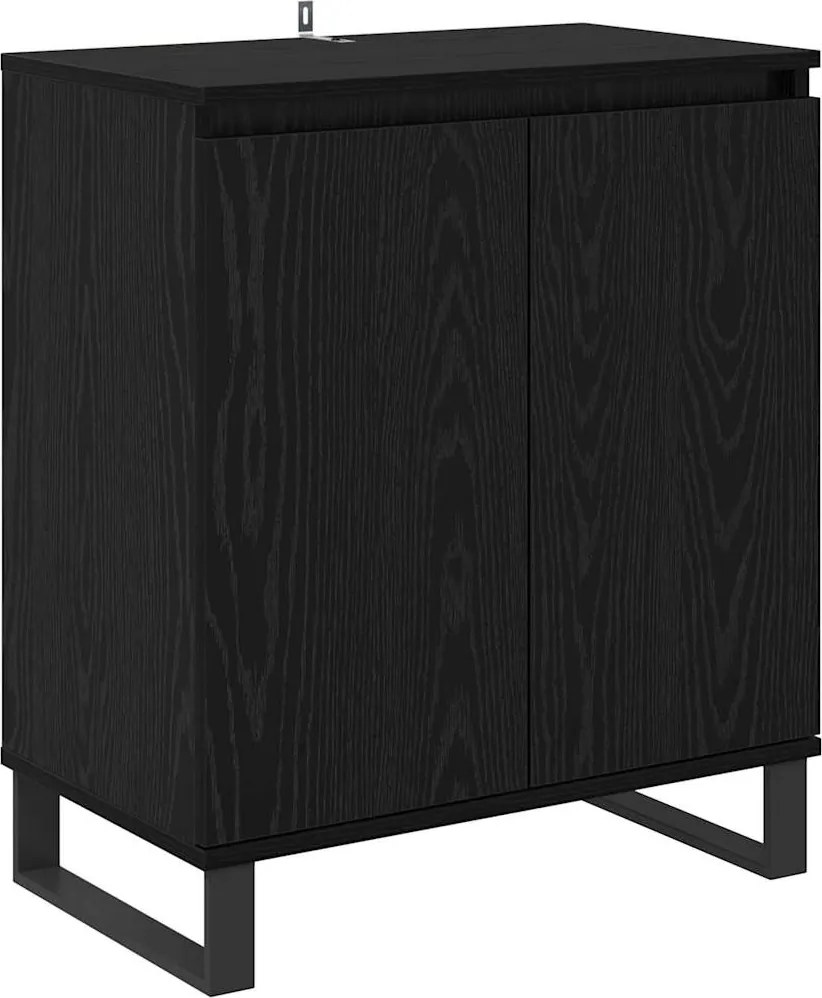 vidaXL Bufet Stejar Negru 60 x 35 x 70 cm Lemn compozit