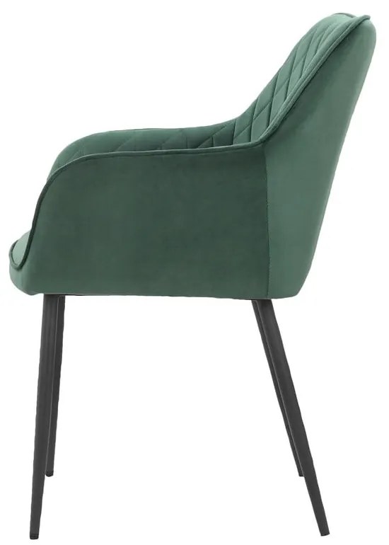 Set de scaune de sufragerie verde 2 buc. tapițat Elvira – Støraa