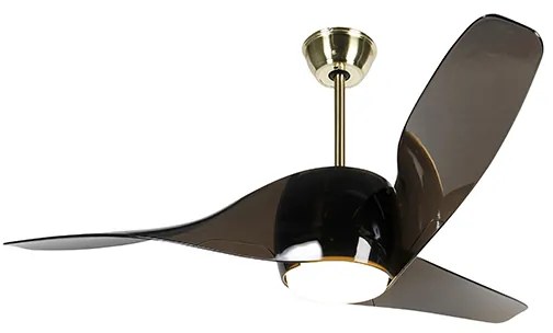 Ventilator de tavan din alamă cu telecomandă, inclusiv LED - Sirocco 50