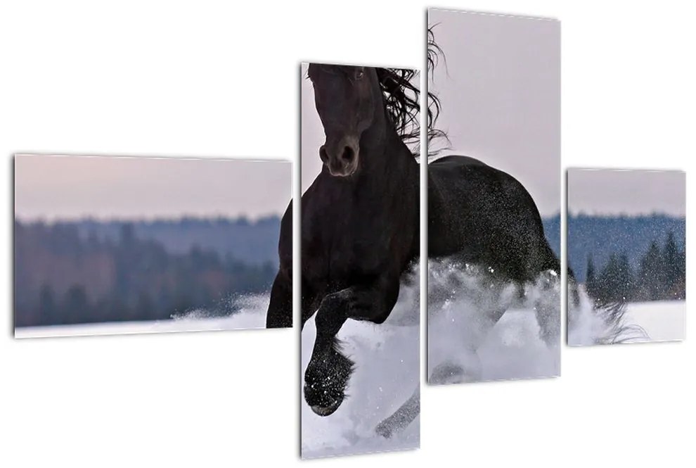 Tablou - cai în zăpadă (110x70cm)