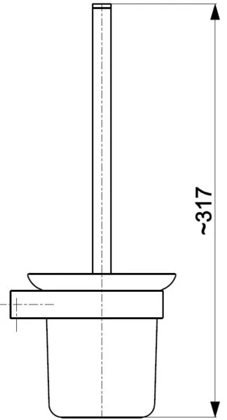 Perie de toaletă de perete KFA Armatura 864-031-81 negru mat