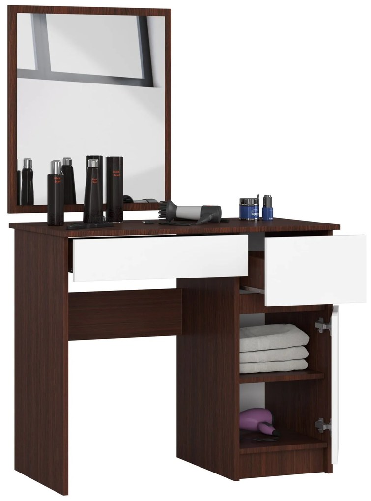 Masă de toaletă Pritha (wenge + alb). 1070909