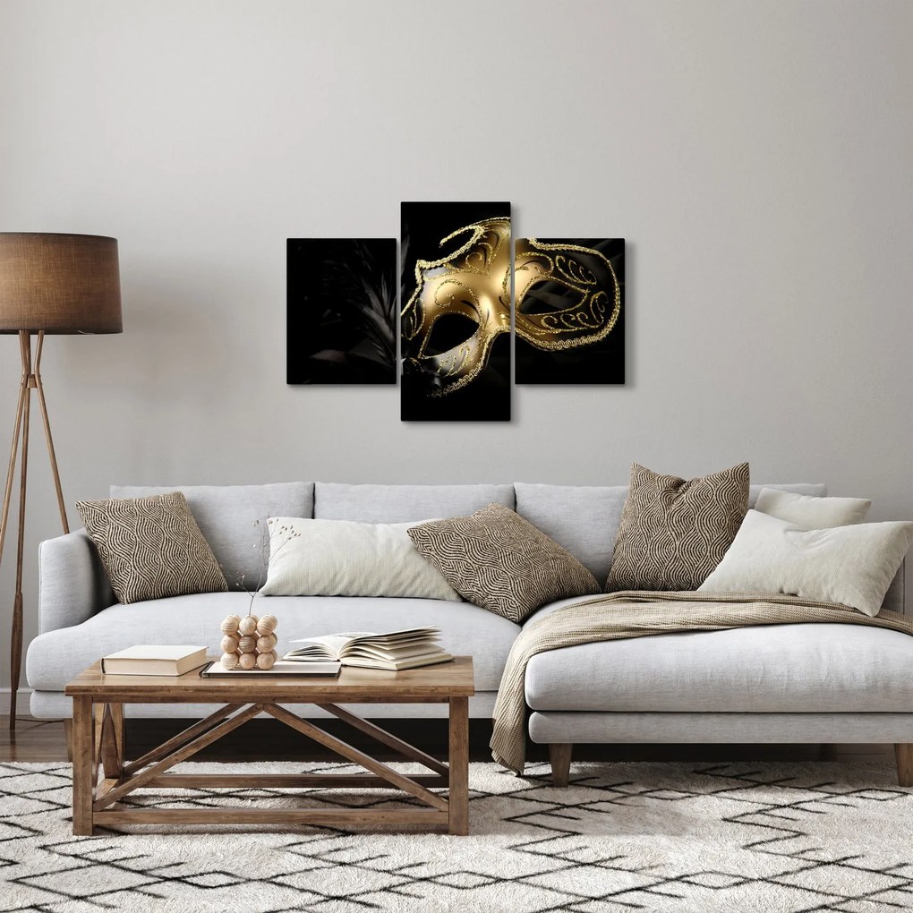Tablou masca aurie (90x60 cm)