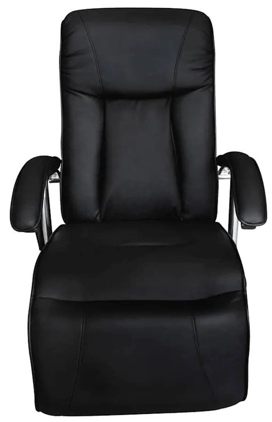 240064 vidaXL Scaun de masaj, negru, piele ecologică