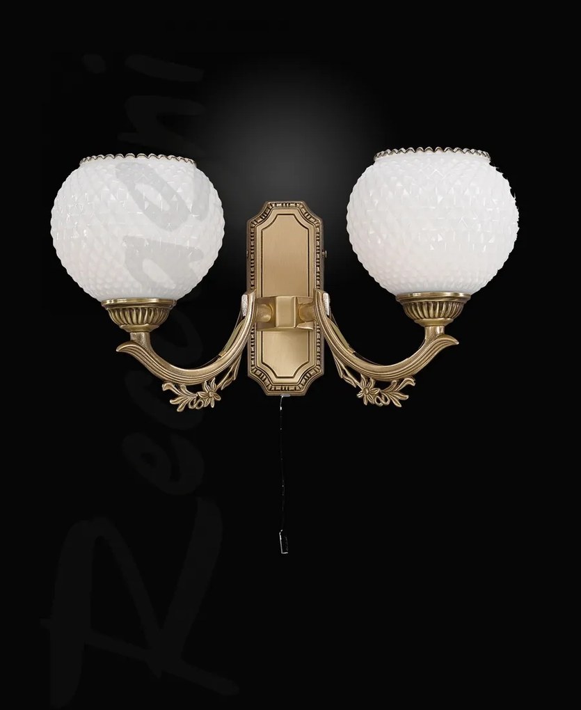 Aplica clasica cu 2 btate din alama design italian 8650