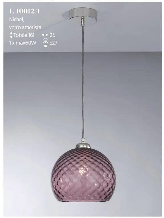 Lustra, Pendul modern design italian 10012 Amethyst