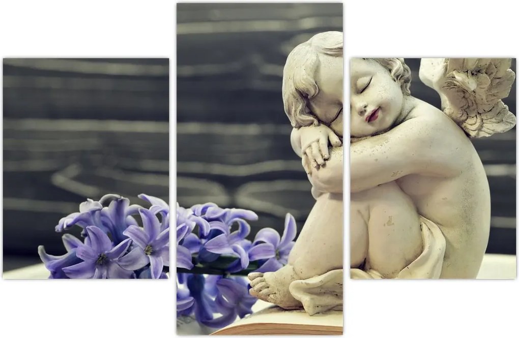 Tablou - Înger cu floare (90x60 cm)