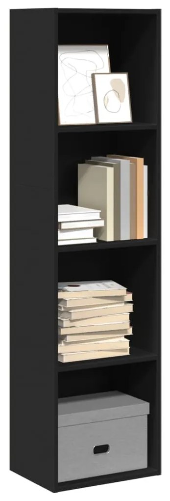 857877 vidaXL Bibliotecă, negru, 40x30x152 cm, lemn prelucrat