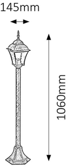 Rabalux 8395 - Corp de iluminat exterior TOSCANA 1xE27/60W/230V