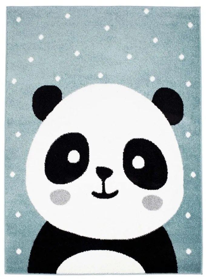 Covor abastru de copii cu panda adorabil pentru băieți Lăţime: 140 cm | Lungime: 200 cm