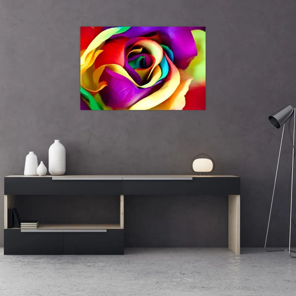 Tablou - Trandafir colorat (90x60 cm)