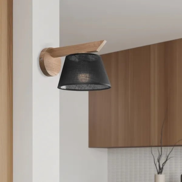 Aplică Brilagi ANTHONY 1xE14/40W/230V stejar/negru