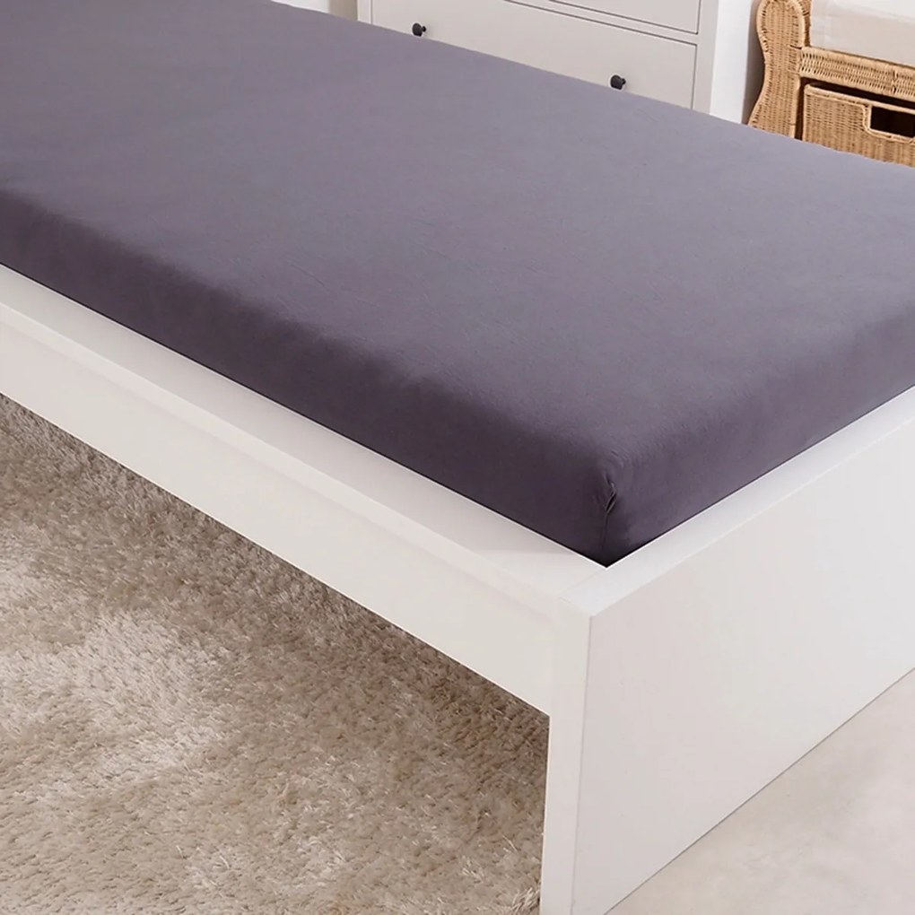 Cearșaf 4Home Mako jersey antracit, 180 x 200 cm