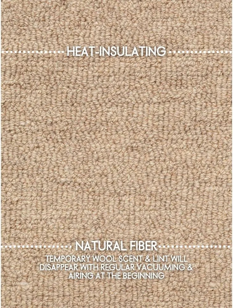 Covor în culoare naturală țesut manual din lână 200x290 cm Puristic Knots – Elle Decoration