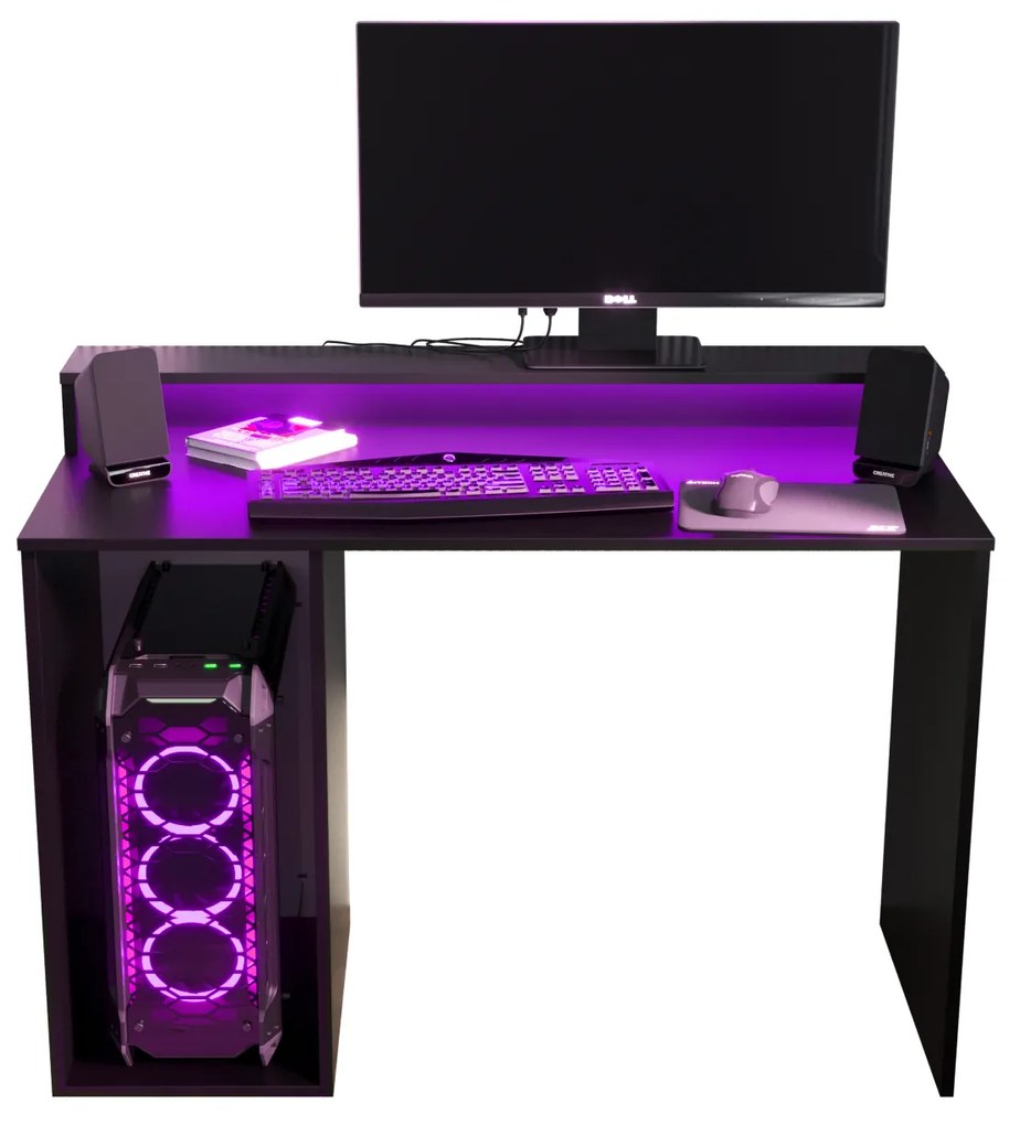 Masă PC pentru gaming Garrick 2 (negru) (cu iluminat LED RGB). 1064135