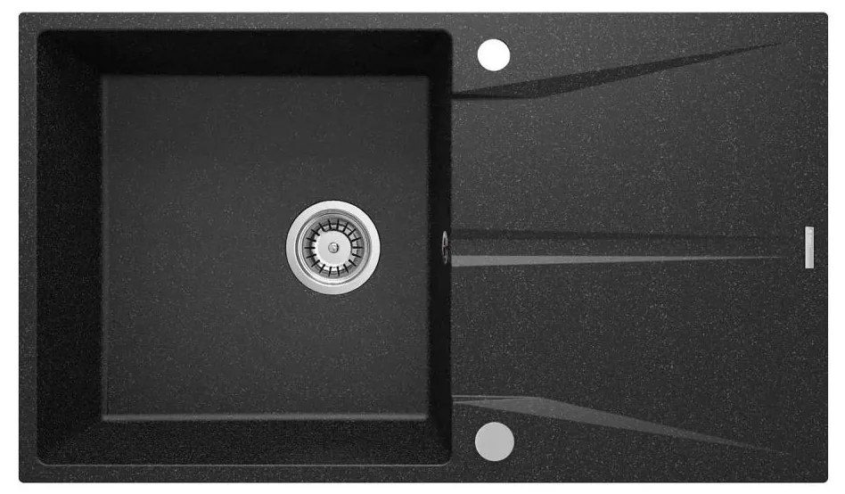 Deante ZRC_211A - Chiuvetă de bucătărie CORIO 50x86 cm granit/grafit