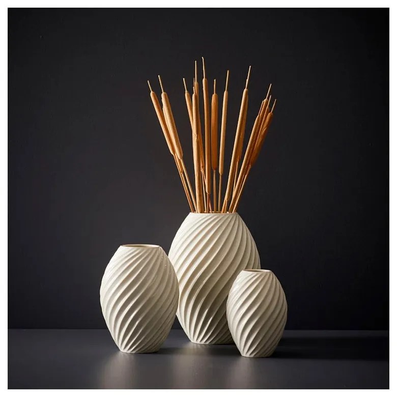 Vază din porțelan Morsø River, înălțime 16 cm, alb