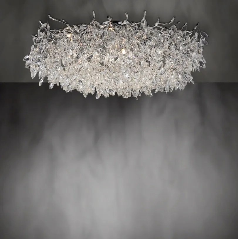 Lustra aplicata design magnific, crom, diametru 80cm, RICICLE