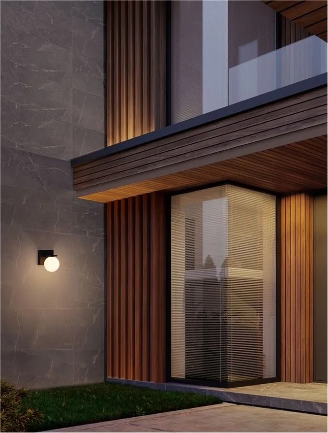 Aplica LED iluminat exterior modern IP65 ORACLE negru