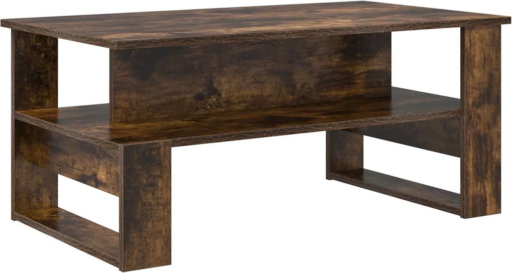 vidaXL Masă de cafea Stejar fumuriu 90 x 50 x 40 cm Lemn compozit