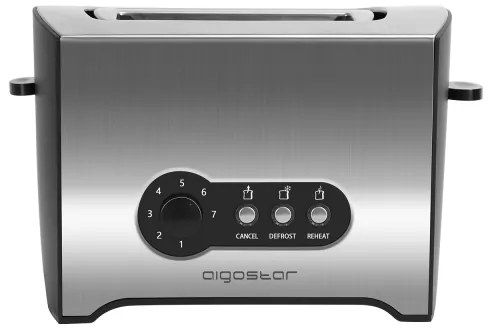 Prăjitor de pâine cu două fante Aigostar 900W/230V crom