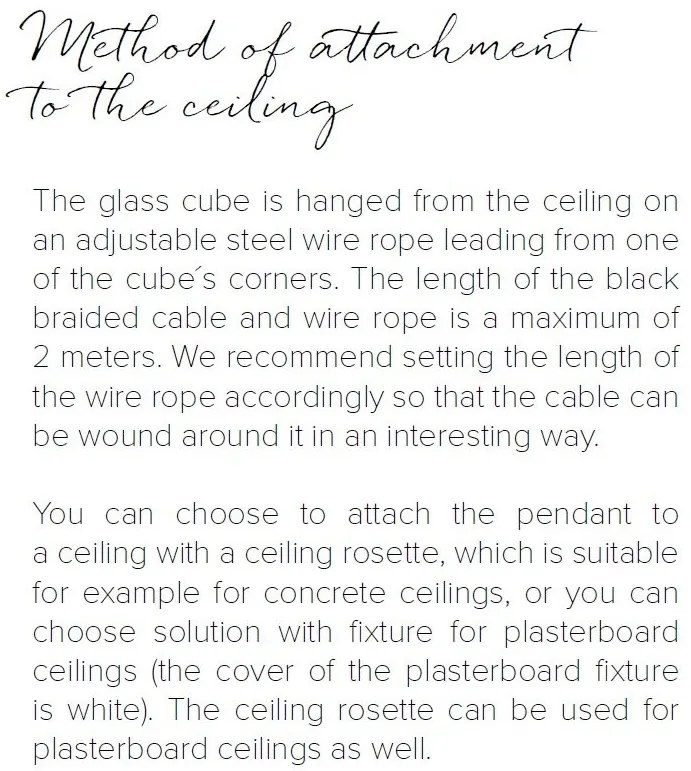 Pendul design LUX, cub din sticla suspendat personalizabil Dancing Cube