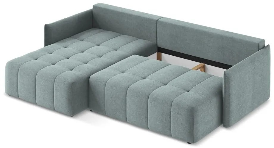 Colțar albastru extensibil/cu spațiu de depozitare (cu colț pe partea stângă/cu șezlong) Moku – Makamii