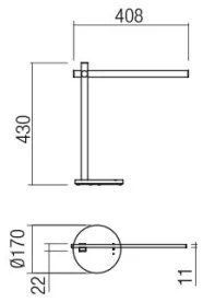 Lampă LED dimabilă de masă Redo 01-2212 OMEO LED/5,5W/230V 3000/4500/6500K alb