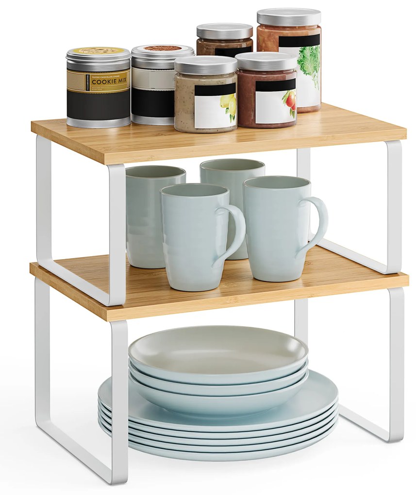 Set 2 rafturi de bucatarie MARZO in decor bambus