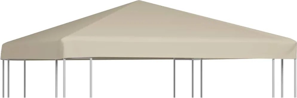 vidaXL Acoperiș de pavilion, bej, 3 x 3 m, 310 g/m²
