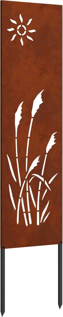 vidaXL Ecran de intimitate pentru grădină Traforaj Ruginit 32 x 140 cm