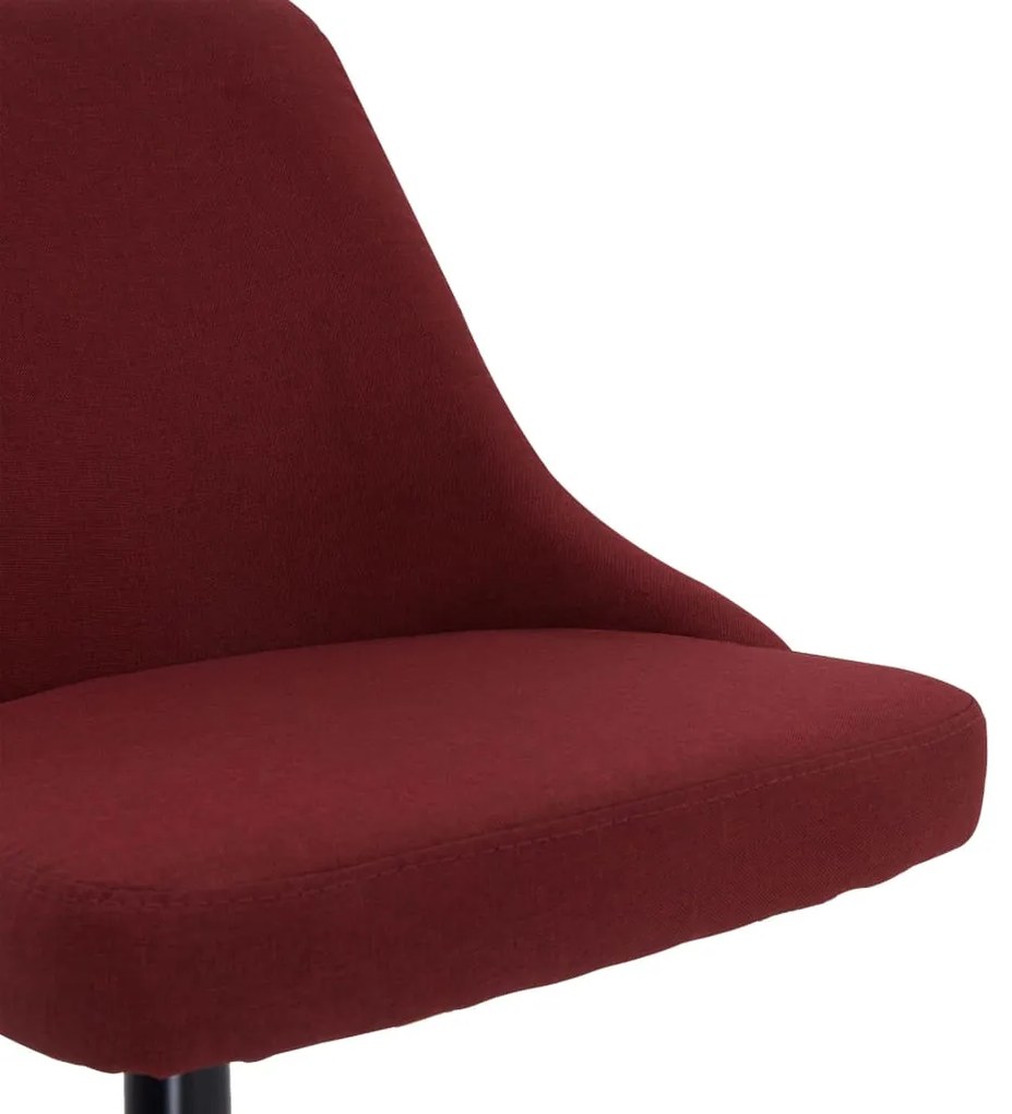 Scaun de bucatarie pivotant, rosu vin, material textil 1, Bordo