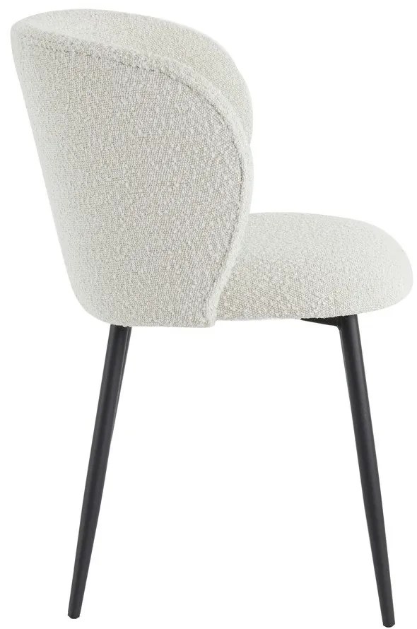 Scaun de sufragerie alb tapițat Elyna – Light &amp; Living