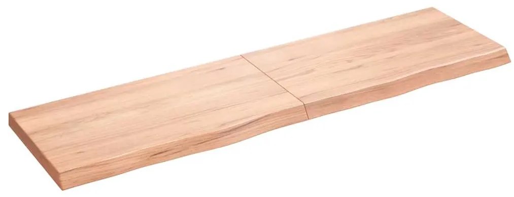 vidaXL Raft de perete maro deschis 180x50x(2-6) cm lemn stejar tratat