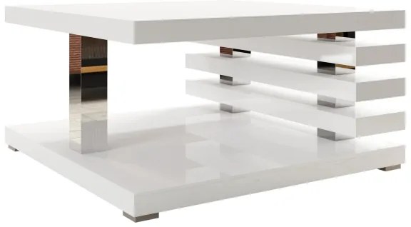 Măsuță de cafea KYOTO 31x60 cm alb lucios