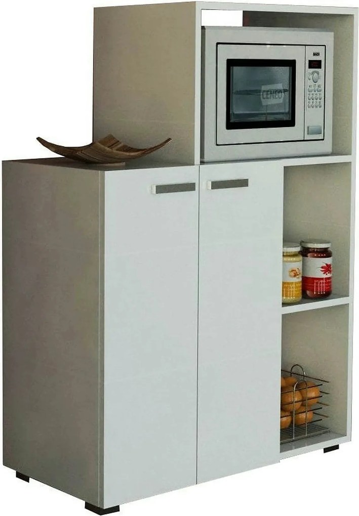 Dulap bucatarie PARS, alb, PAL melaminat, 90x42x124 cm